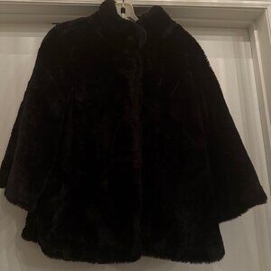 Tulle Faux Fur black 3/4 Sleeve Jacket